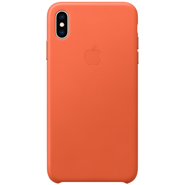 фото Кожаный чехол Apple Leather Case для iPhone XS, цвет (Sunset) тёплый закат