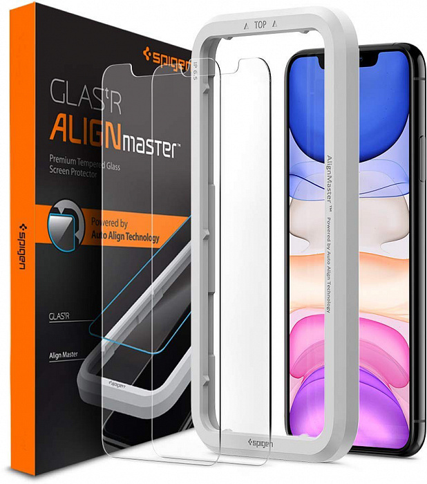 фото Защитное стекло Spigen Align Glas.tR 2 pack - iPhone 11/XR
