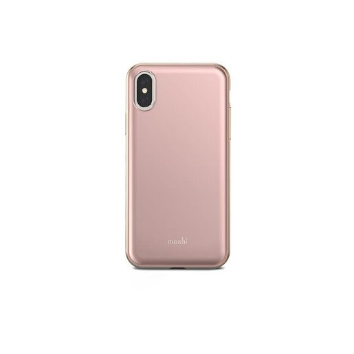 фото Чехол Moshi iGlaze для iPhone XS/X. Сделан из ударопрочного пластика. Цвет: розовый