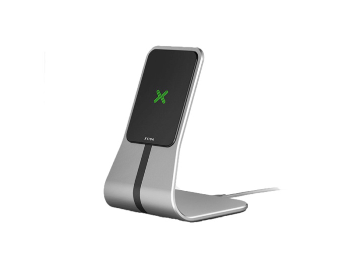 фото Док-станция с беспроводным зарядным устройством XVIDA Wireless Charging Desk Stand (WCDST-01S-EU), серебристый