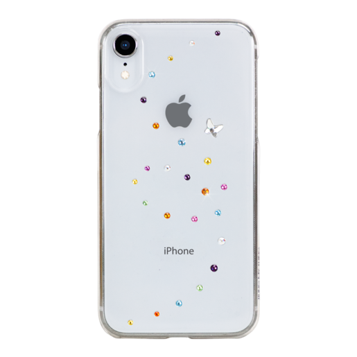 фото Чехол Bling My Thing для iPhone XR с кристаллами Swarovski. Коллекция Papillon. Дизайн Cotton Candy. Цвет прозрачный