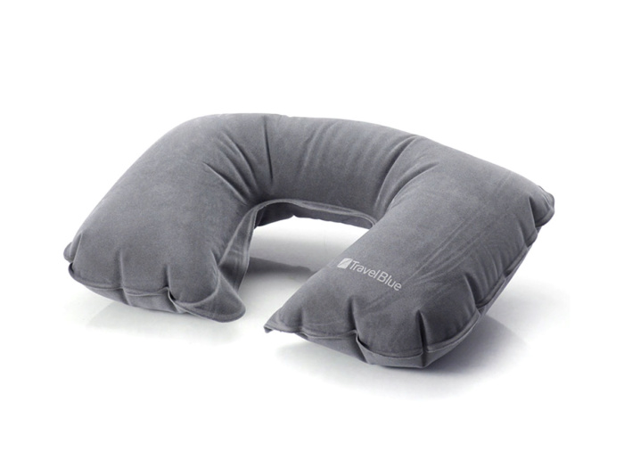 фото Подушка для путешествий надувная Travel Blue Neck Pillow (220), цвет серо-синий