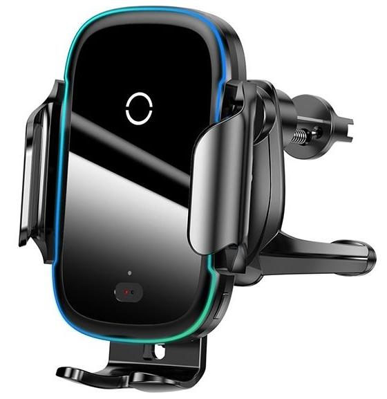 фото Автомобильный держатель с беспроводной зарядкой Baseus Light Electric Holder Wireless Charger WXHW03-01 (Black)