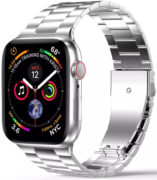 фото Ремешок Wiwu Three Beads Steel Band для Apple Watch Series 1-6/SE 42/44 mm (Silver)