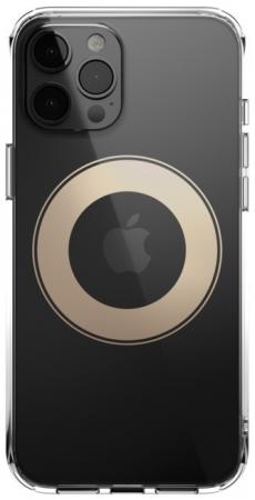 фото Чехол-накладка SwitchEasy MagCrush для iPhone 12 Pro Max (6.7"). Цвет: прозрачный, золотой