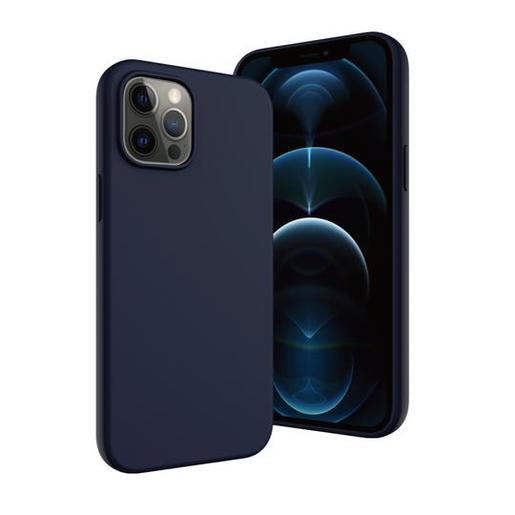 фото Чехол SwitchEasy Skin для iPhone 12 Pro Max (6.7"). Материал: жидкая силиконовая резина 100%. Цвет: синий