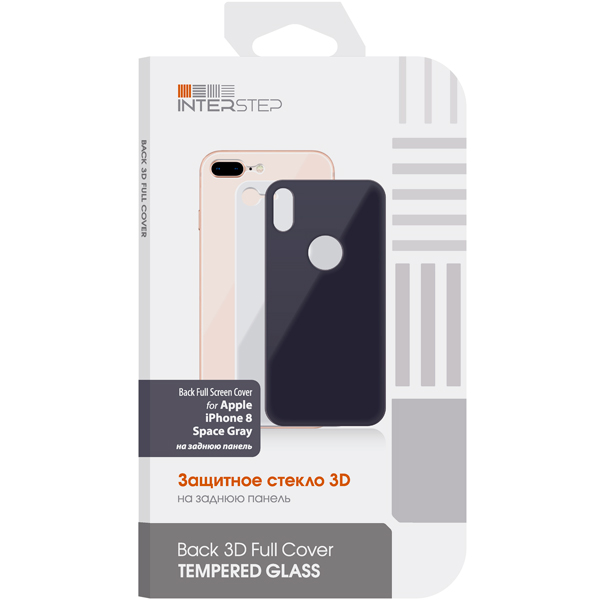 фото Защ.стекло 3D на заднюю панель 0,3мм для iPhone 8 Space Grey