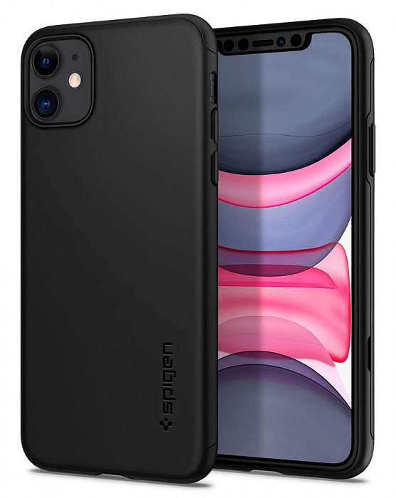 фото Чехол Spigen Thin Fit Classic, black - iPhone 11