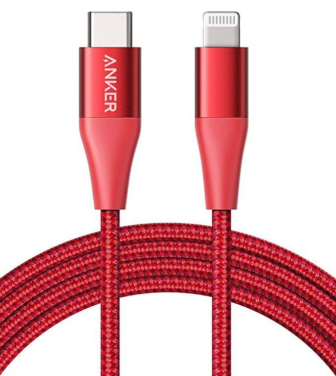 фото Кабель для iPod, iPhone, iPad Anker Powerline+ II (A8653H91) USB-C to Lightning 1.8m (Red)