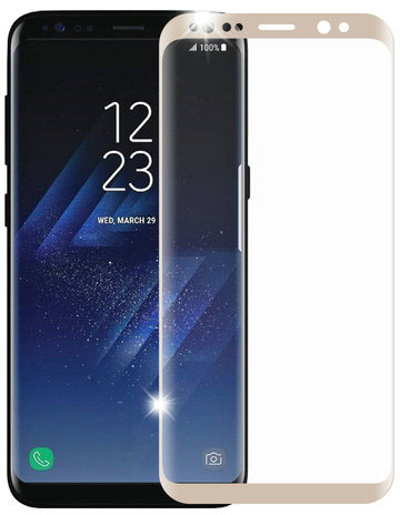 фото Защитное стекло Onext Tempered Glass 3D (41266) для Samsung Galaxy S8 Plus (Gold)
