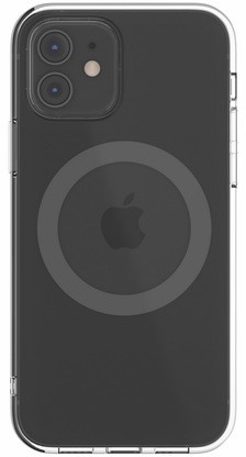 фото Чехол-накладка SwitchEasy MagClear для iPhone 12 mini (5.4"). Совместим с Apple MagSafe. Материалы: поликарбонат, ТПУ. Цвет: серый космос