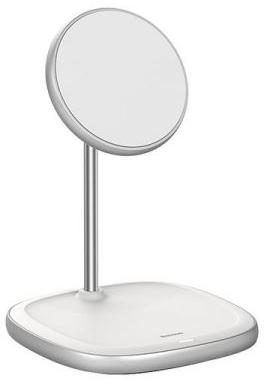 фото Беспроводное зарядное устройство Baseus Swan Wireless Charger (WXSW-02) для iPhone Series 12 (White)
