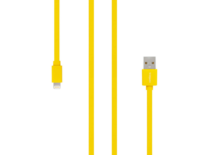 фото Кабель Rombica Digital MR-01, интерфейс Lightning to USB. Длина 1 м. Цвет желтый.