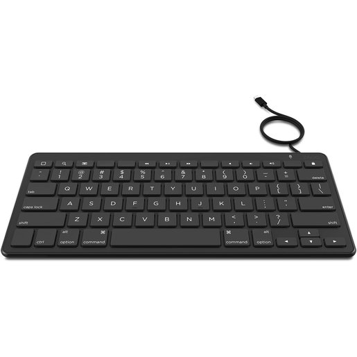 фото Универсальная клавиатура ZAGG Universal Wired Lightning Keyboard. Подключение через кабель Lightning (MFi-certified). Длина кабеля: 45 см. Цвет: черный