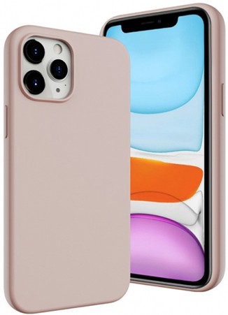 фото Чехол-накладка SwitchEasy MagSkin для iPhone 12 Pro Max (6.7"). Совместим с Apple MagSafe. Материал: силикон. Цвет: розовый