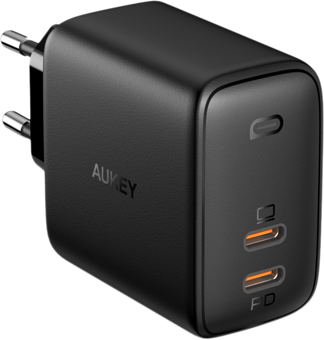 фото Сетевое зарядное устройство Aukey Omnia Duo PD 65W 2xUSB-C PA-B4 (Black)