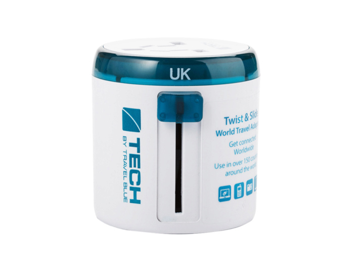 фото Универсальный адаптер-переходник Travel Blue Sliding Adaptor (260), цвет белый/зеленый
