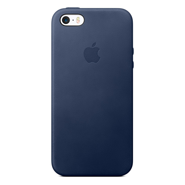 фото Apple iPhone SE Leather Case - Midnight Blue, Кожаный чехол для Iphone SE темно-синего цвета
