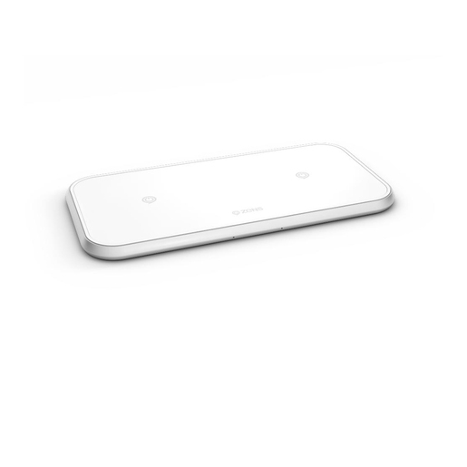 фото Беспроводное зарядное устройство ZENS Dual Aluminium Wireless Charger. Цвет белый