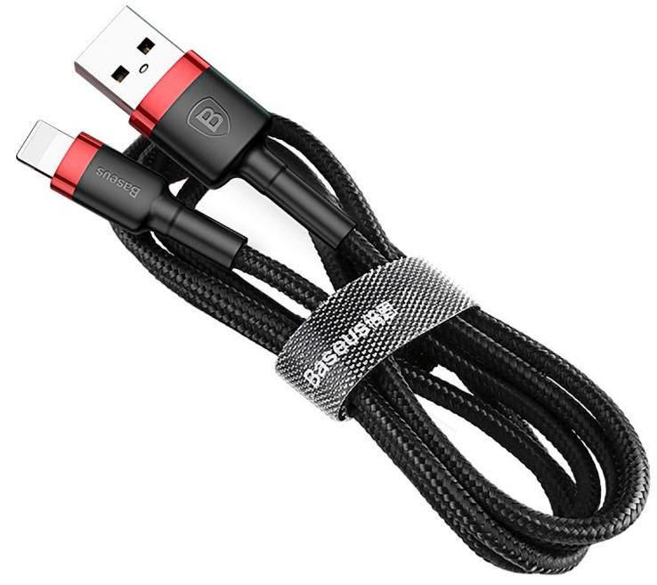 фото Кабель Baseus cafule Cable USB For lightning 1.5A 2M Red+Black