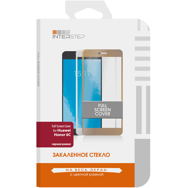 фото Защитное стекло Full Screen Cover Huawei Honor 6C с черной рамкой