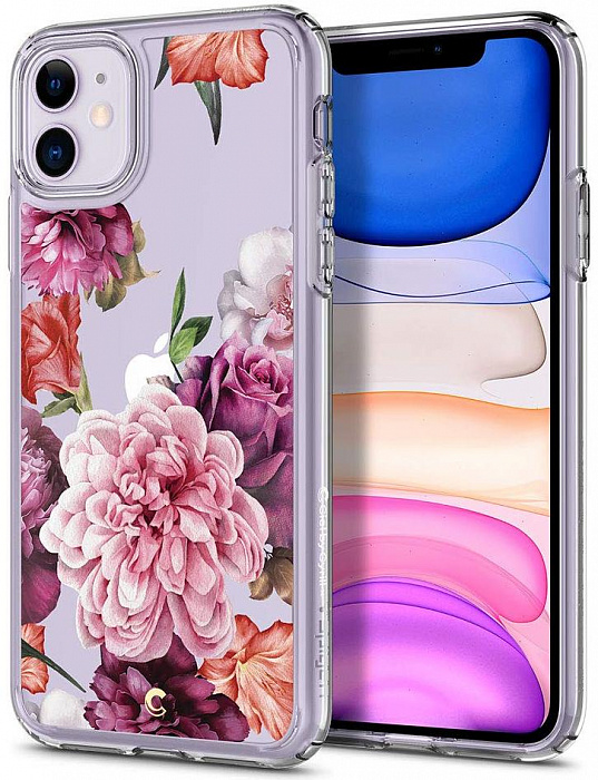 фото Чехол Spigen Ciel Cecile, rose floral - iPhone 11