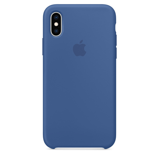 фото Силиконовый чехол Apple Silicone Case для iPhone XS, цвет (Delft Blue) голландский синийApple iPhone XS Silicone Case - Delft Blue