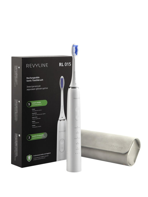 фото Revyline. Электрическая звуковая зубная щетка RL 015, цвет белый