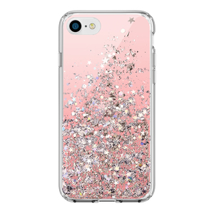 Чехол SwitchEasy Starfield для iPhone SE (2020) прозрачный розовый