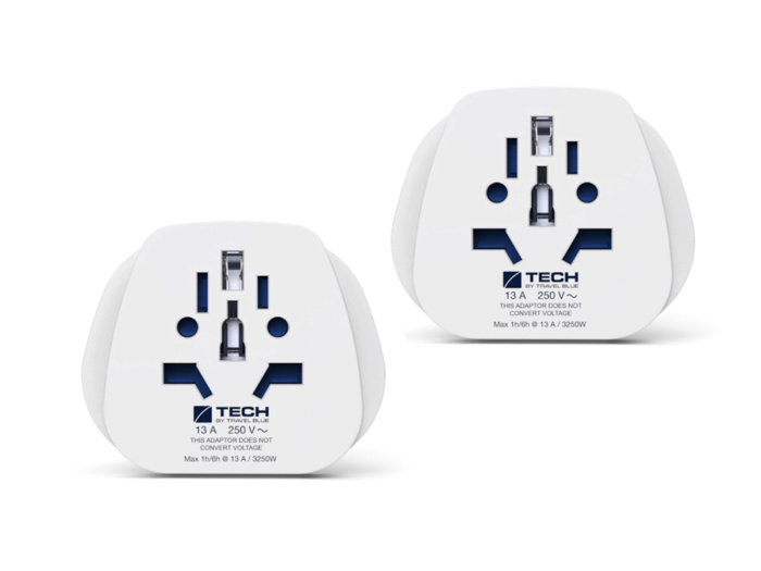 фото Комплект из 2-х cетевых адаптеров-переходников Travel Blue World-to-EU (902), цвет белый