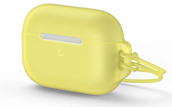 фото Защитный чехол Baseus Let’s go Jelly Lanyard Case для наушников AirPods Pro с креплением yellow