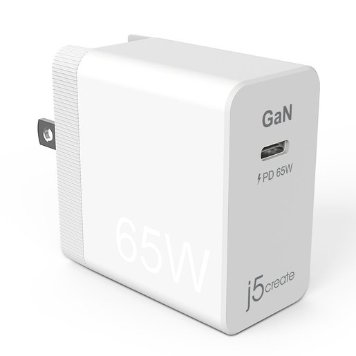 фото Сетевое зарядное устройство j5create GaN PD USB-C Mini Charger с мощностью зарядки до 65 Вт