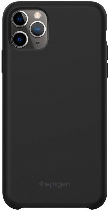 фото Чехол Spigen Silicone Fit, black - iPhone 11 Pro Max
