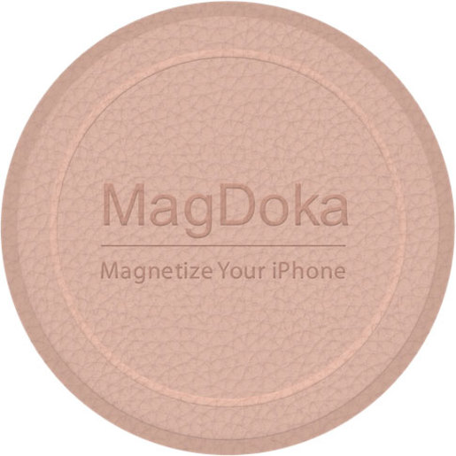 фото Магнитное крепление SwitchEasy MagDoka Mounting Disc для зарядного устройства Apple MagSafe. Совместим с Apple iPhone 12&11. Внешняя отделка: полиуретан. Цвет: розовый