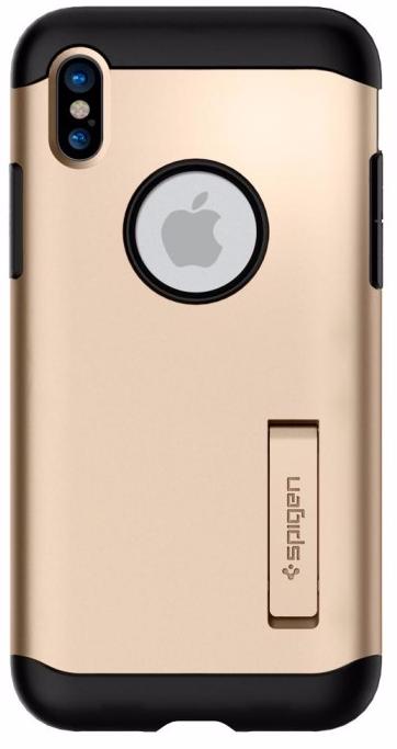 фото Чехол Spigen Slim Armor (057CS22136) для Apple iPhone X (Champagne Gold)