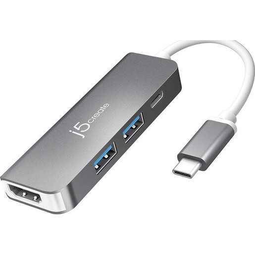 фото Мульти-переходник j5create USB-C на HDMI и USB Type-A 3.0/Power Delivery