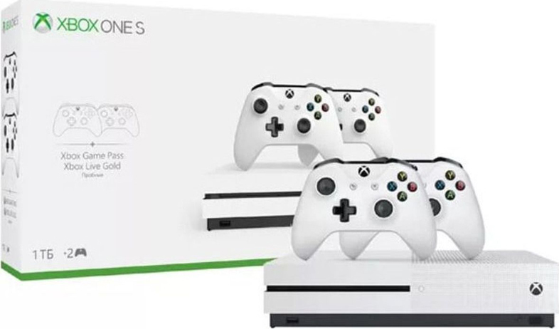 фото Игровая консоль Xbox One S 1Tb с двумя геймпадамиXBOX ONE S 1TB W/2 CONTROLLERS 