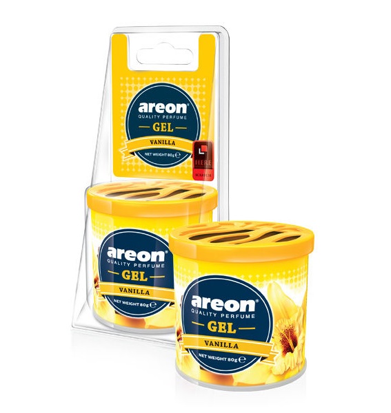 фото Автомобильный ароматизатор AREON GEL CAN BLISTER GCB09 (704-GCB-09), Vanilla, Ваниль