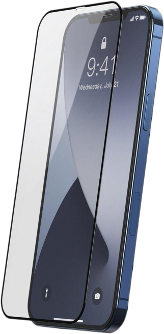 фото Защитное стекло Baseus Full-screen Tempered Glass Film (SGAPIPH67N-KC01) для iPhone 12 Pro Max (Black)
