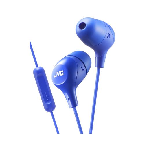 фото Гарнитура JVC внутриканальная проводная, модель HA-FX38M-A-E, серия Marshmallow. Цвет: синий