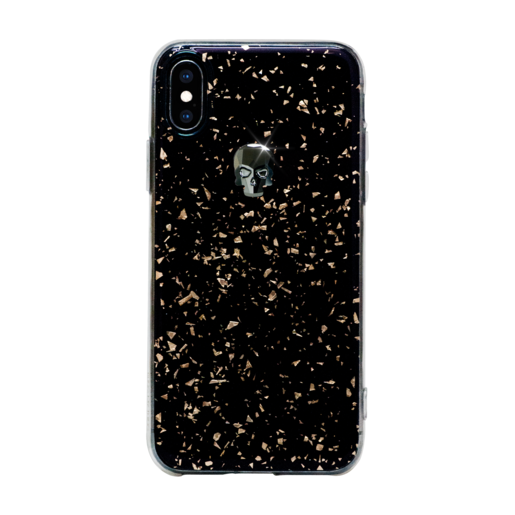 фото Чехол Bling My Thing для iPhone XS/X, с кристаллами Swarovski. Материал пластик. Коллекция Treasure 3D. Дизайн Hematite Skull. Цвет черный