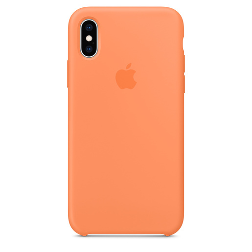 фото Силиконовый чехол Apple Silicone Case для iPhone XS, цвет (Papaya) свежая папайя
