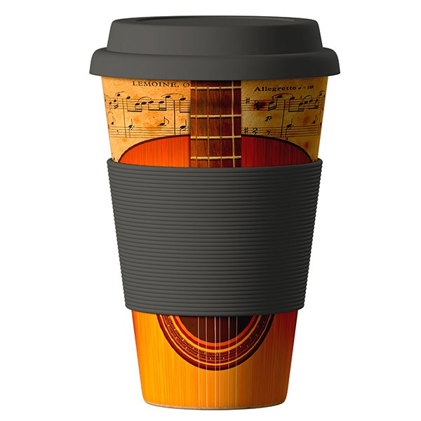 фото ЭКО Стакан из бамбукового волокна &amp;quot;BambooCup&amp;quot;, Гитара, 400 МЛ