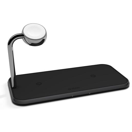 фото Беспроводное зарядное устройство ZENS Dual+Watch Aluminium Wireless Charger. Цвет черный