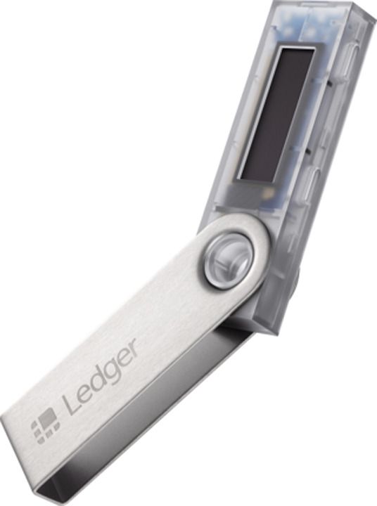 фото Аппаратный криптокошелек Ledger Nano S (3760027781470), прозрачный