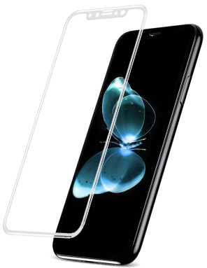 фото Защитное стекло Baseus Silk-screen 3D Arc Tempered Glass для iPhone X (White)