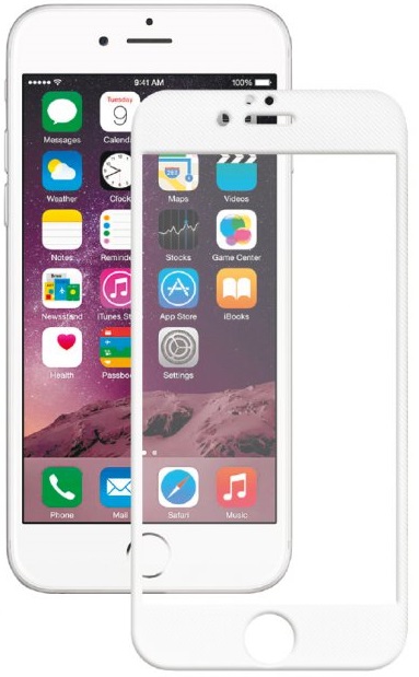 фото Защитное стекло uBear 3D Full Cover Premium Glass Screen Protector (GL05WH03-I6) для iPhone 6/6S (White)