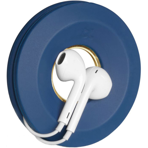 фото Держатель для наушников BlueloungeCableYoyo. Материал силикон. Цвет синий/золотой.
Bluelounge CableYoyo 10 Blue and Gold