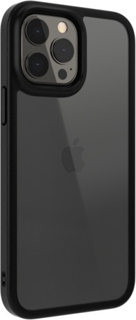 фото Чехол-накладка SwitchEasy Aero+ на заднюю сторону iPhone 13 Pro Max (6.7"). Материал изделия: 70% поликарбонат, 30% ТПУ. Размер изделия: 167*85*13 мм. Цвет: прозрачный черный