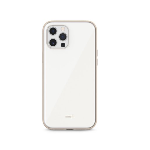 фото Тонкий чехол-накладка Moshi iGlaze для iPhone 12 Pro Max. Совместим с системой крепления Moshi SnapTo ™. Материал: ударопрочный пластик 100%. Цвет: белый